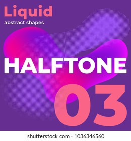 Liquid vector colorful shapes. Multicolor ink. Abstract mesh object isolated on gradient background
