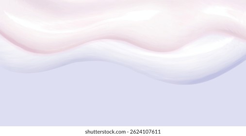 Liquid vector dripping ice cream texture.Glossy sugary flow drip.