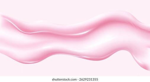 Liquid vector dripping ice cream texture.Glossy sugary flow drip.