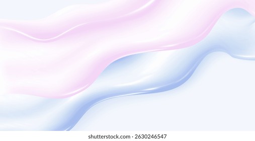 Liquid vector dripping ice cream texture.Glossy sugary flow drip.