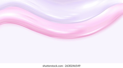 Liquid vector dripping ice cream texture.Glossy sugary flow drip.