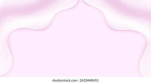 Liquid vector dripping ice cream texture.Glossy sugary flow drip.