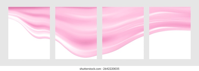 Liquid vector dripping ice cream texture.Glossy sugary flow drip.