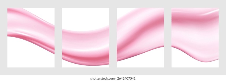 Liquid vector dripping ice cream texture.Glossy sugary flow drip.