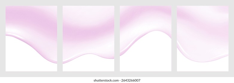 Liquid vector dripping ice cream texture.Glossy sugary flow drip.