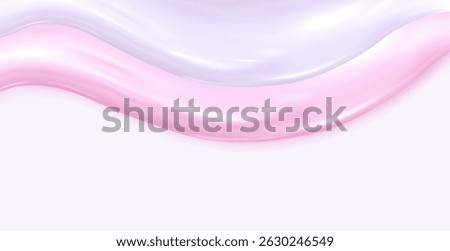 Liquid vector dripping ice cream texture.Glossy sugary flow drip.