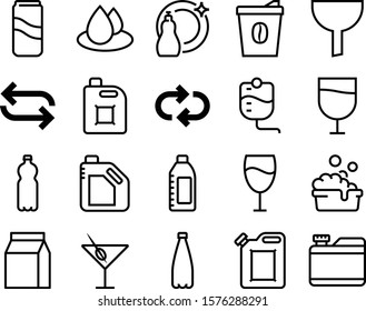 liquid vector icon set such as: packaging, chemical, disease, liquor, bathe, detergent, cure, pack, cold, milk, graphics, droplet, experiment, clothes, clinic, aid, wineglass, filter, art, physician