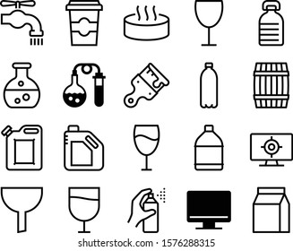 liquid vector icon set such as: website, marketing, ideas, flow, box, spigot, summer, work, goal, tool, shape, communication, scotch, pc, lab, crosshair, vacation, cosmetic, filter, paint