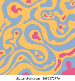 Flüssige Vektorillustration-Illustration in den Farben Grau-Blau, Orange und Rosa.