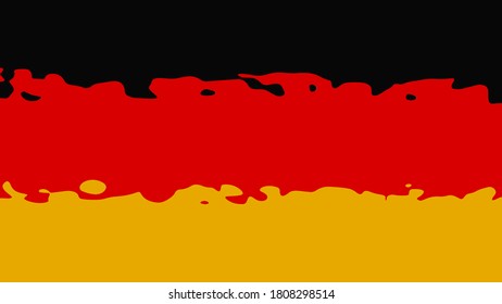 Flüssige Vektorgrafik strippte deutsche Flagge. 