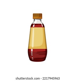 Liquid Vinegar Bottle Cartoon. Liquid Vinegar Bottle Sign. Isolated Symbol Vector Illustration