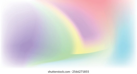 Liquid Vivid Light Bright Multicolor Gradient Background. Water Fluid Sunrise Colorful Sunset Background. Color Vibrant Pastel Wavy Curve