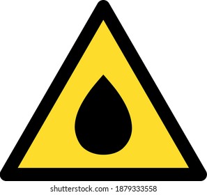 Liquid warning icon with flat style. Isolated vector liquid warning icon image on a white background.