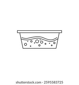Liquid wash outline icon sign symbol design vector