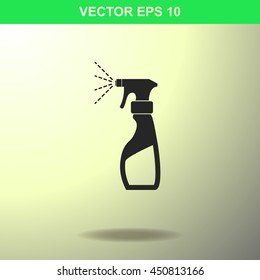 Liquid for washing window icon. Illustration for business.