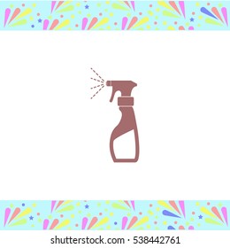 Liquid for washing window vector icon on white background. Isolated illustration. Business picture.