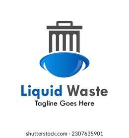Liquid waste design logo template illustration