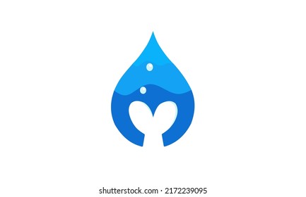 Liquid water. Flat Style vector illustration
