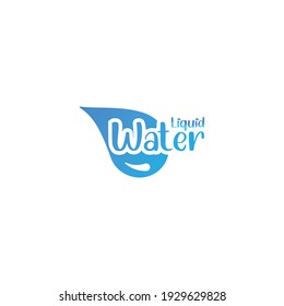 Liquid water logo design template