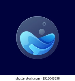 liquid water logo design vector illustration
