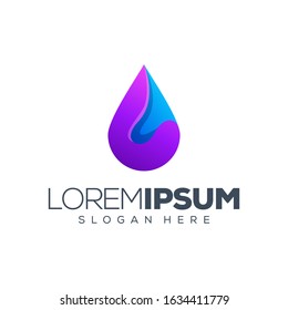 liquid water logo design vector illustration