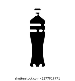 liquid water plastic bottle glyph icon vector. liquid water plastic bottle sign. isolated symbol illustration