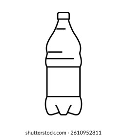 liquid water plastic bottle line icon vector. liquid water plastic bottle sign. isolated contour symbol black illustration
