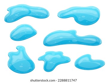 Liquid water puddle vector design illustration isolated on white background