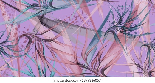 Liquid watercolor texture. Colorful transparent pattern. Repeatable background. Abstract flow contemporary art design. Trendy fabric prints. Vector illustration