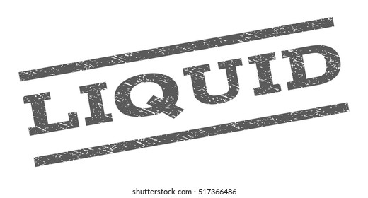Liquid watermark stamp. Text caption between parallel lines with grunge design style. Rubber seal stamp with unclean texture. Vector grey color ink imprint on a white background.