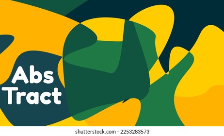 Liquid wave abstract background with green color vector
