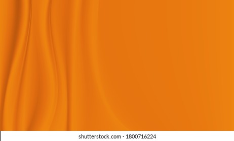 liquid wave Abstract or Orange  fabric texture background. Cloth soft wave. Creases of satin, silk, and cotton.