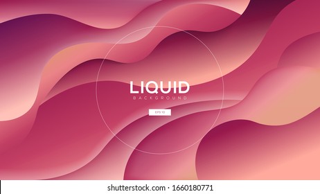 Liquid wave abstract pink background with soft gradient. vector. eps10