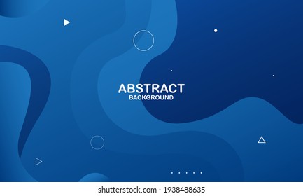 Liquid wave background with blue color background. Fluid wavy shapes. Eps10 vector