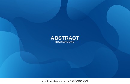 Liquid wave background with blue color background. Fluid wavy shapes. Vector illustration