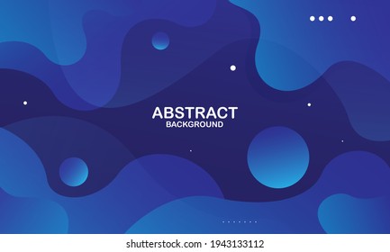 Liquid wave background with blue color background. Fluid wavy shapes. Vector illustration