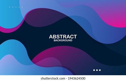 Liquid wave background with blue color background. Fluid wavy shapes. Vector illustration
