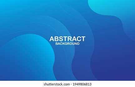 Liquid wave background with blue color background. Fluid wavy shapes. Vector illustration