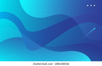 Liquid wave background with blue color background. Fluid wavy shapes. Eps10 vector