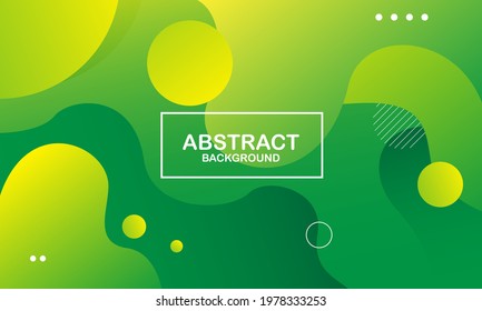 Liquid wave background with green color background. Fluid wavy shapes. Eps10 vector