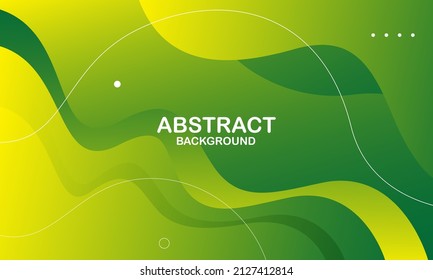Flüssiger Hintergrund mit grünem Hintergrund. Fließende Formen. Vektorgrafik