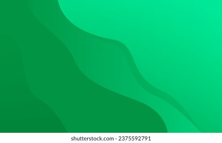 Fondo de onda líquido con fondo de color verde. Formas onduladas fluidas. Vector Eps10