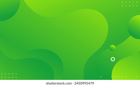 Liquid wave background with green color background. Creative illustration for poster, web, landing, page, cover, EPS 10