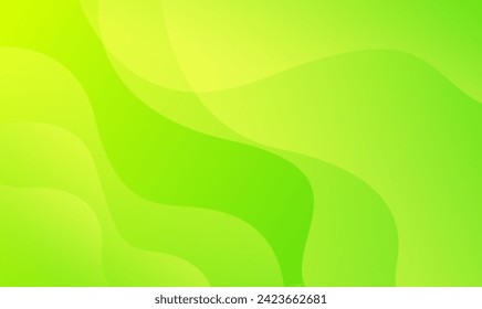 Flüssiger Hintergrund mit grünem und gelbem Hintergrund. Fließförmige Formen mit fließendem Farbverlauf. Vektorhintergrund