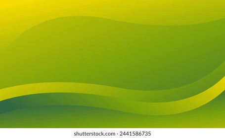 Liquid wave background with green and yellow color background. Fluid wavy shapes. for business corporate, brochure, flyer, wallpaper, banner, presentation