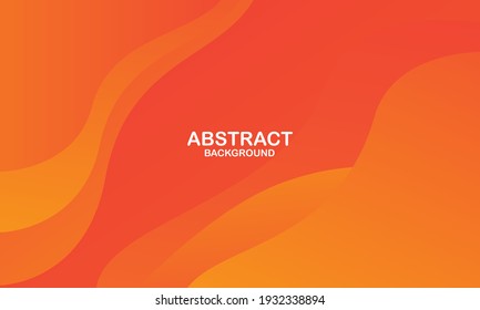 Liquid wave background with orange color background. Fluid wavy shapes. Eps10 vector