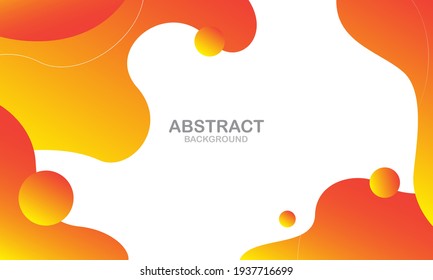 Liquid wave background with orange color background. Fluid wavy shapes. Eps10 vector