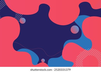 Plano de fundo de onda líquida em cores rosa e azul. plano de fundo com padrão de onda. Forma ondulada líquida. Vetor Eps10