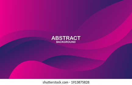 Liquid wave background with pink and purple color background. Fluid wavy shapes. Eps10 vector