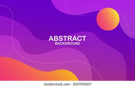 Liquid wave background with purple color background. Fluid wavy shapes. Vector illustration